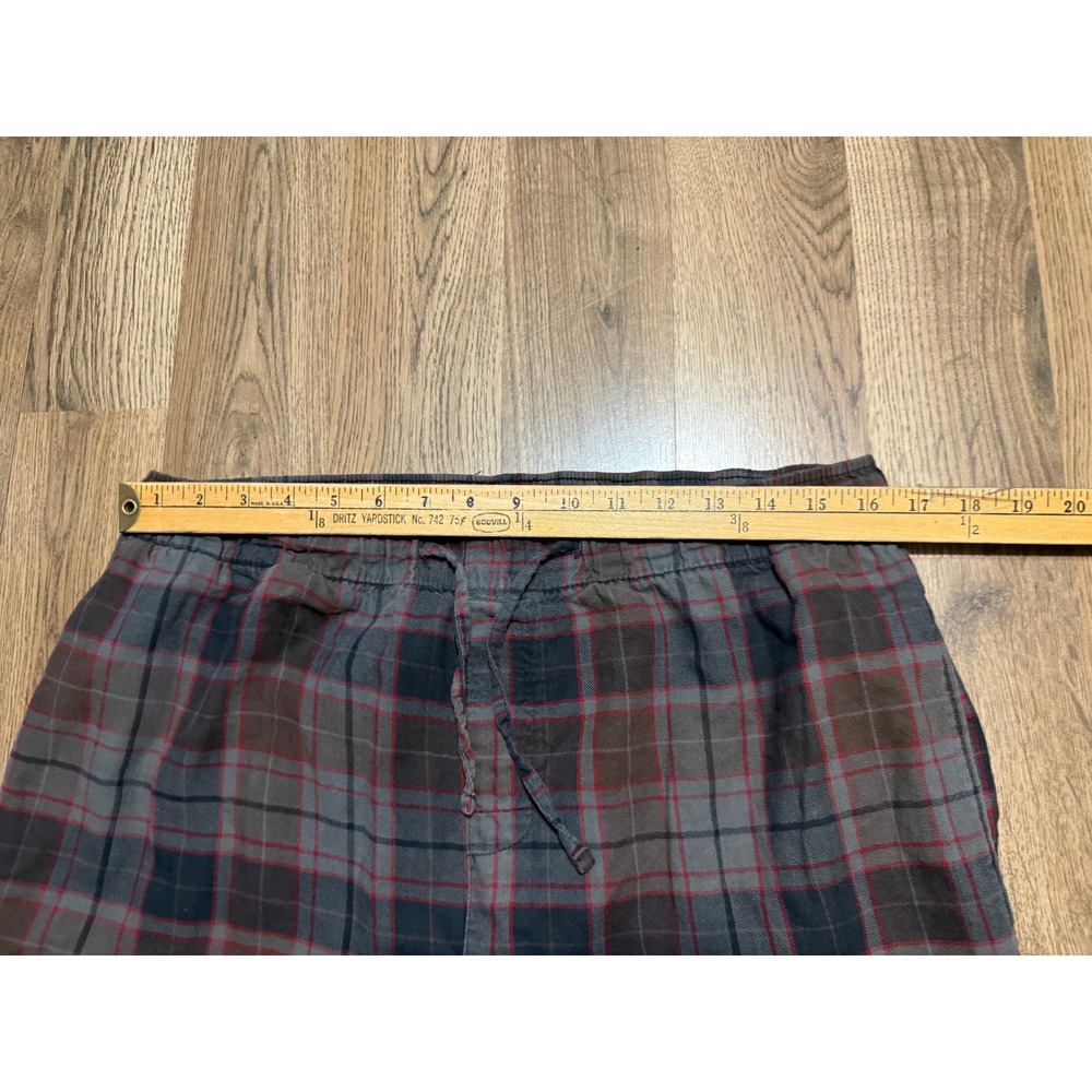 REI Pants Mens Size M Gray Pajama Plaid Organic Cotton Sleepwear - Picture 6 of 9
